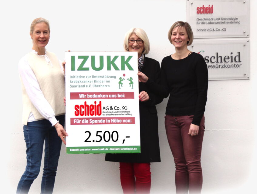Spendenübergabe durch die Firma Scheid AG & Co KG aus Überherrn