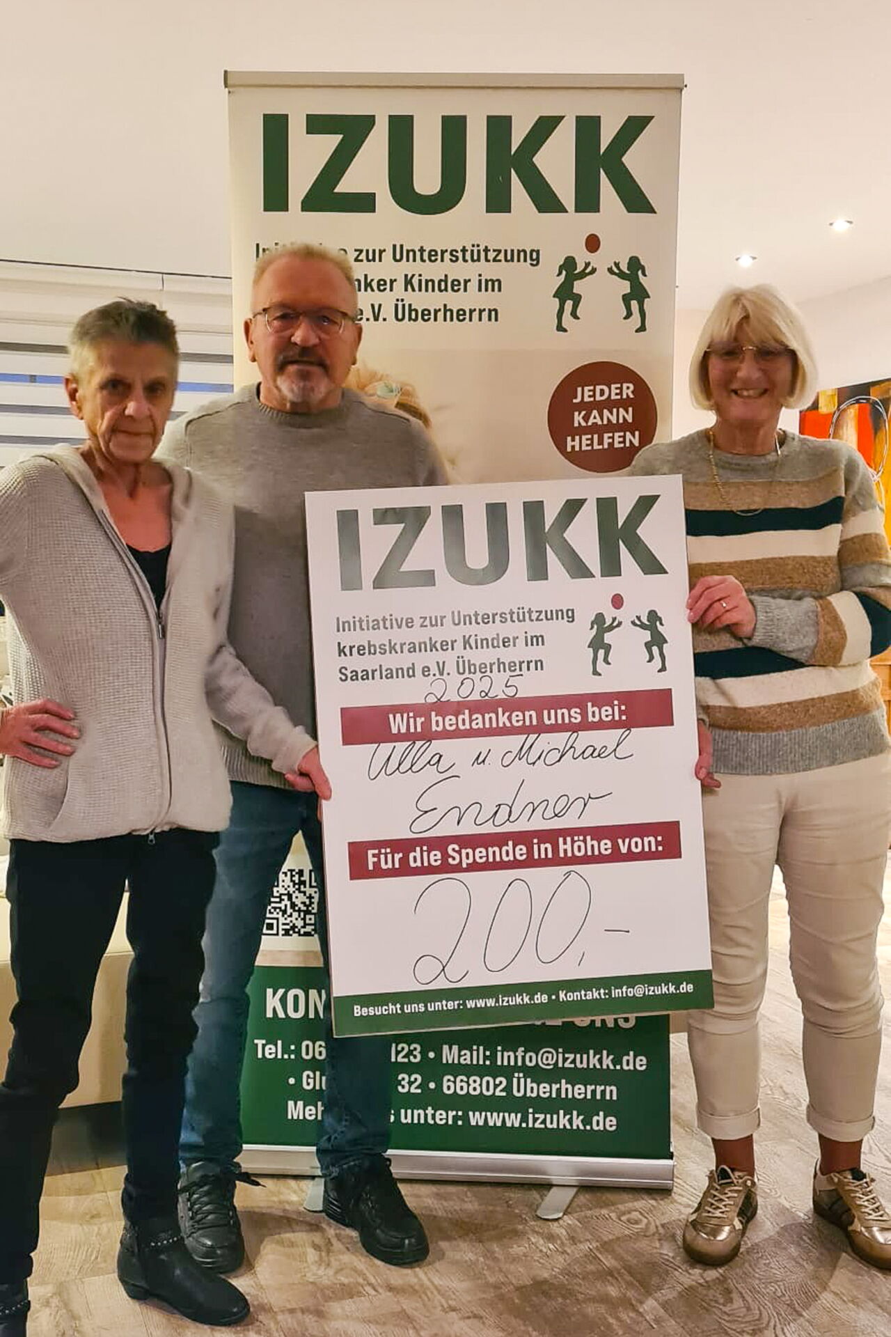 Spendenübergabe Michael Endner