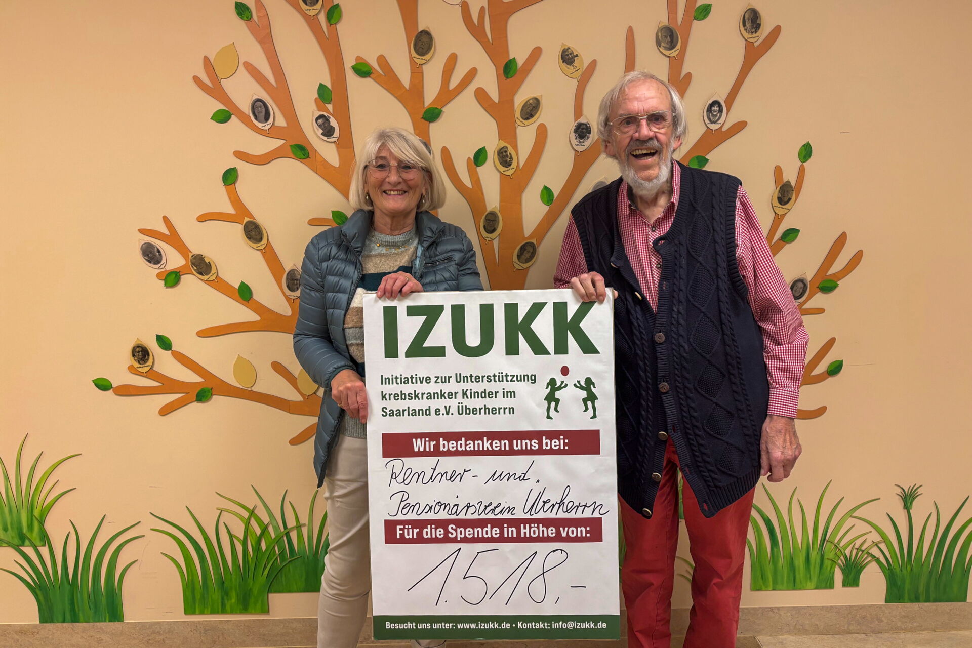 Spendenübergabe Rentner- und Pensionärverein Überherrn an IZUKK